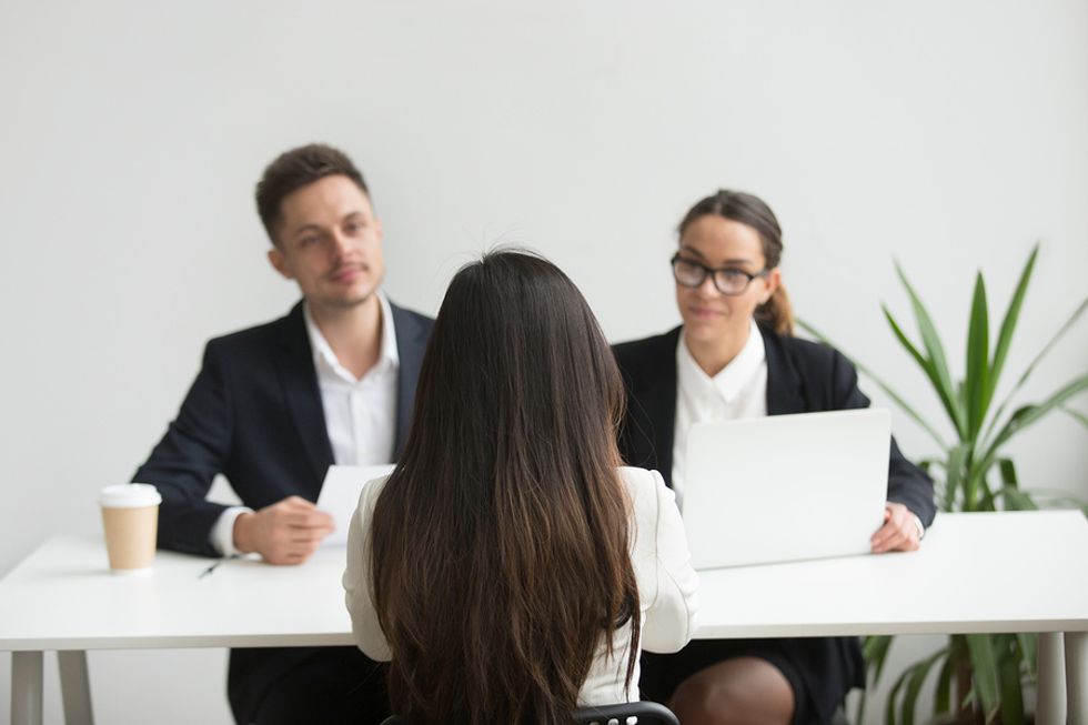 Hiring managers judge a potential job candidate on her appearance in an interview