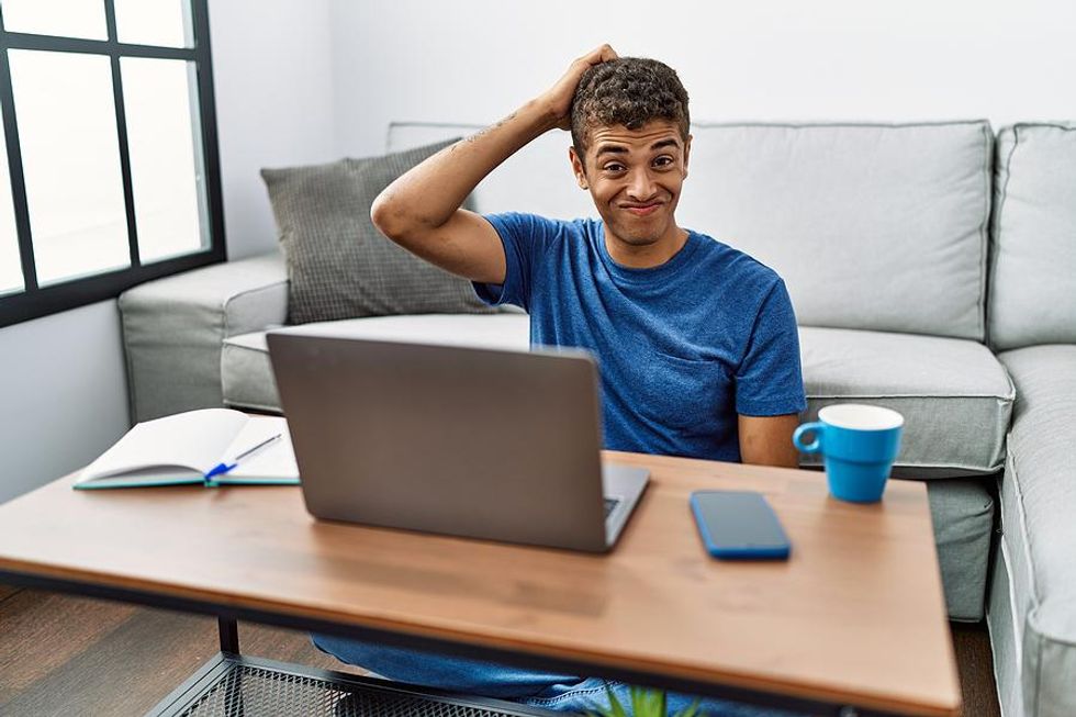 Man on laptop confused about the hidden job market