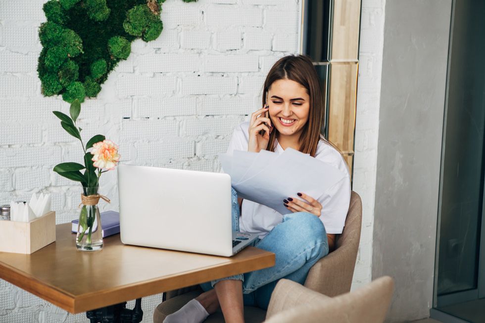 Young woman applies for an internship